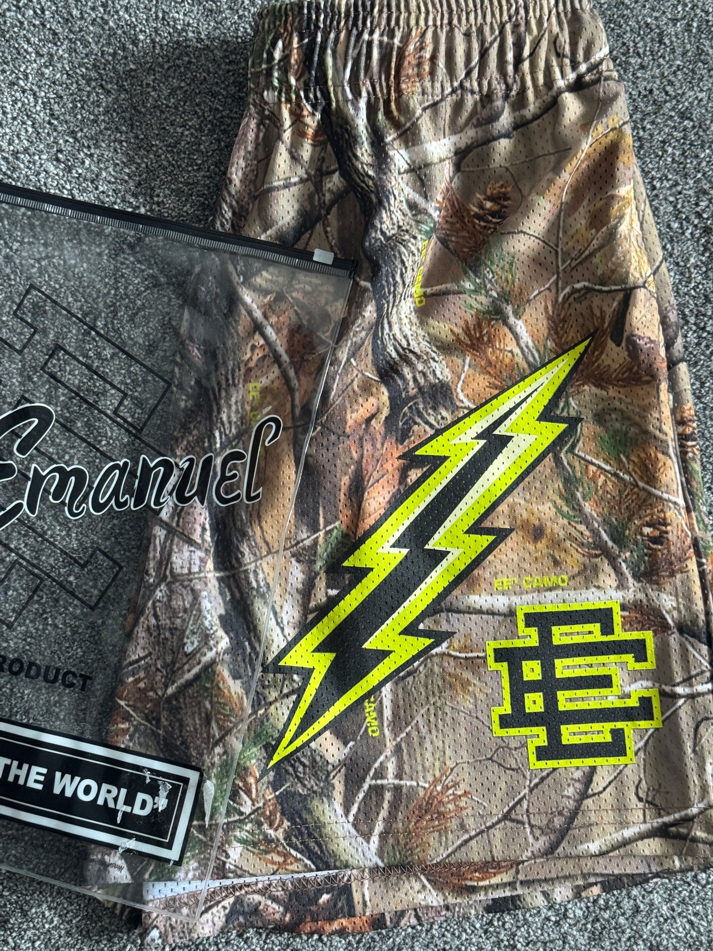 Eric Emanuel EE Basic Short Tree Camo/Lime Green