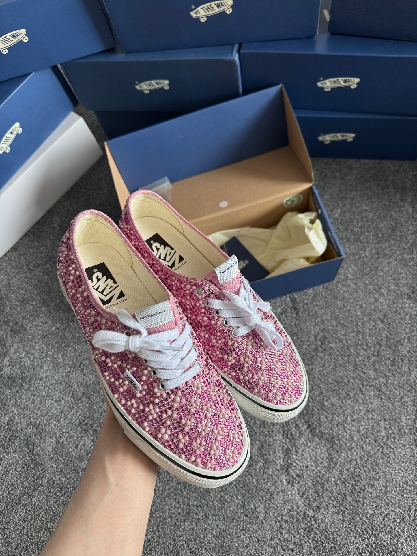Vans x Mattias Gollin AUTENTICHE Rosetta Pink Size Uk8.5