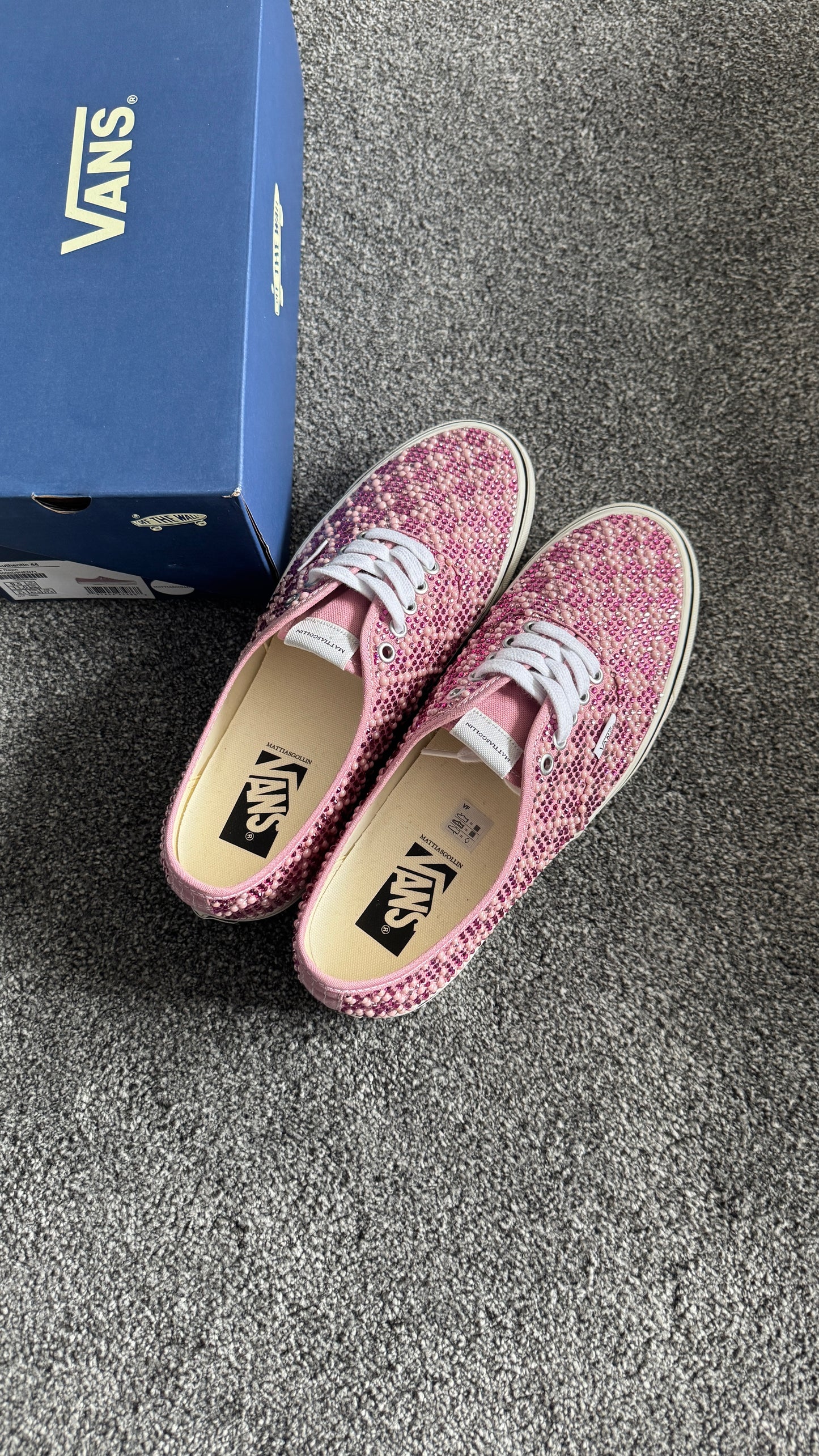 Vans x Mattias Gollin AUTENTICHE Rosetta Pink Size Uk8.5