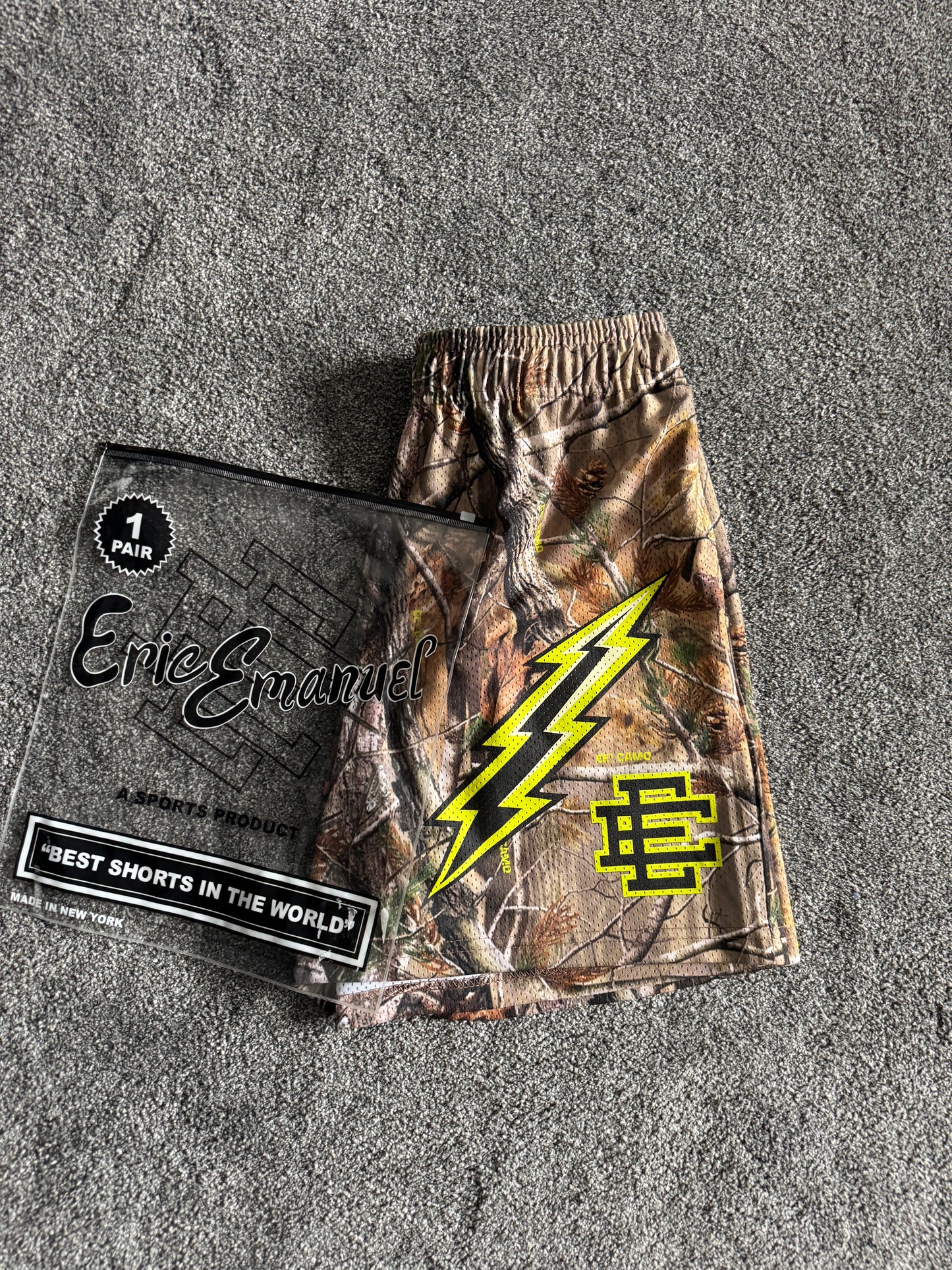 Eric Emanuel EE Basic Short Tree Camo/Lime Green