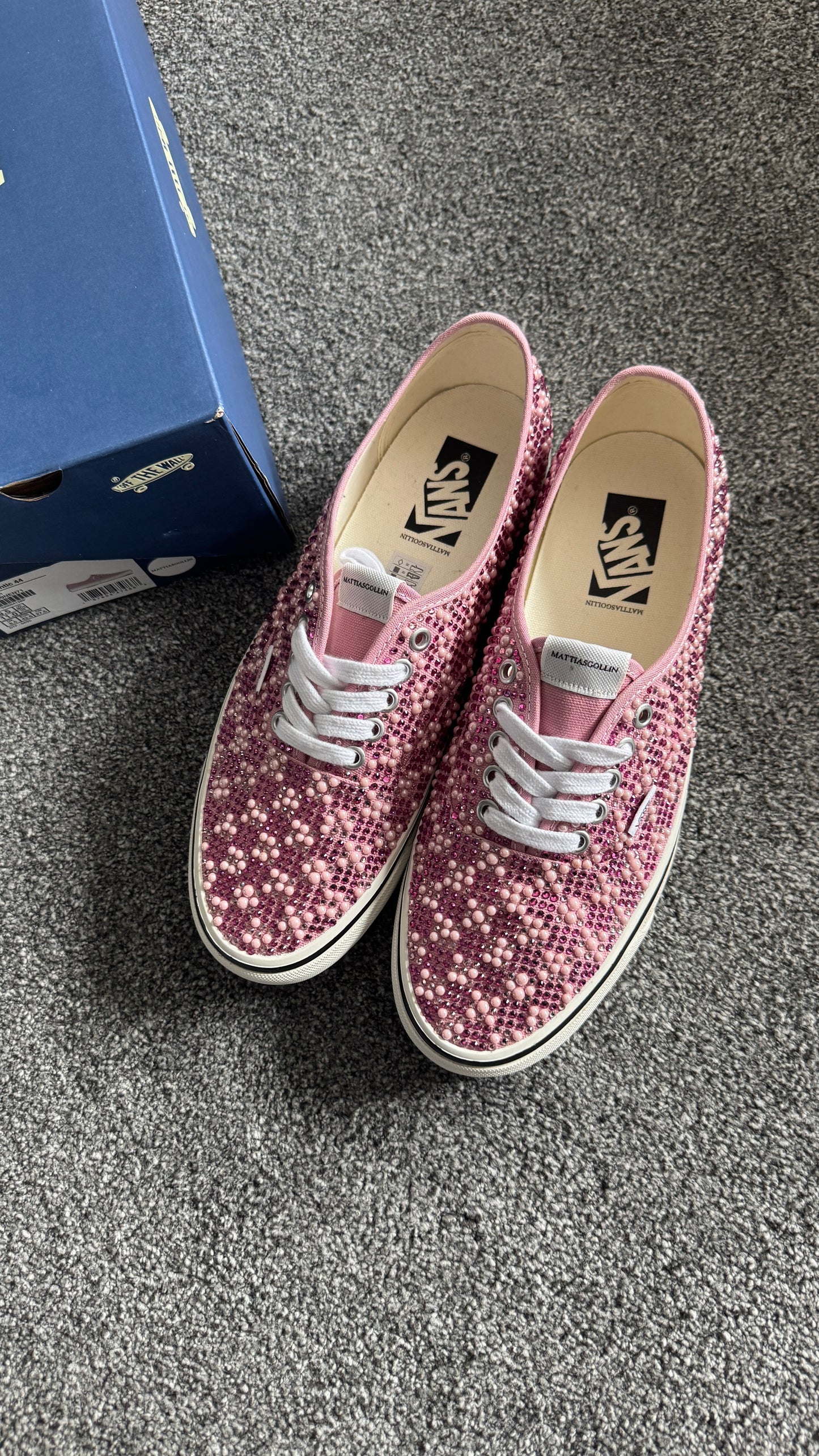 Vans x Mattias Gollin AUTENTICHE Rosetta Pink Size Uk8.5