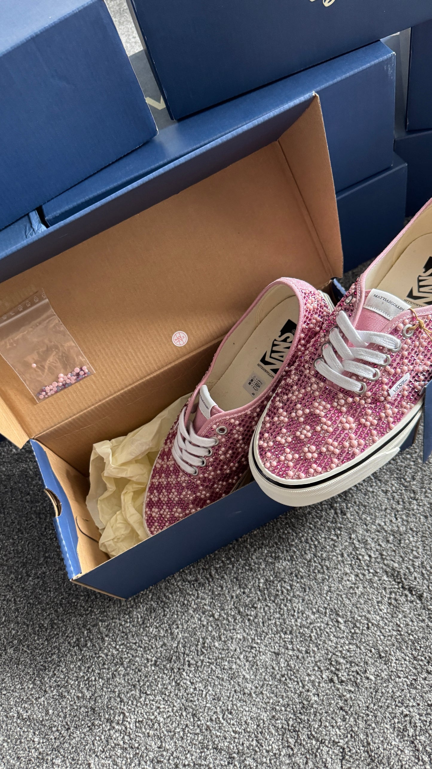 Vans x Mattias Gollin AUTENTICHE Rosetta Pink Size Uk8.5